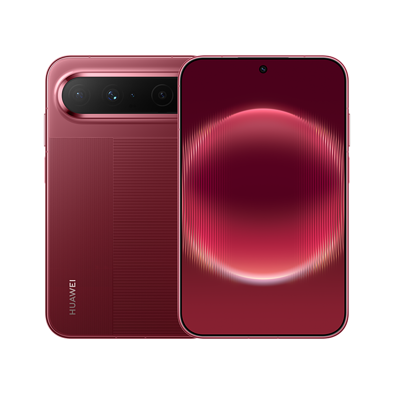 HUAWEI Pura X View in Vivid Red, front and rear view