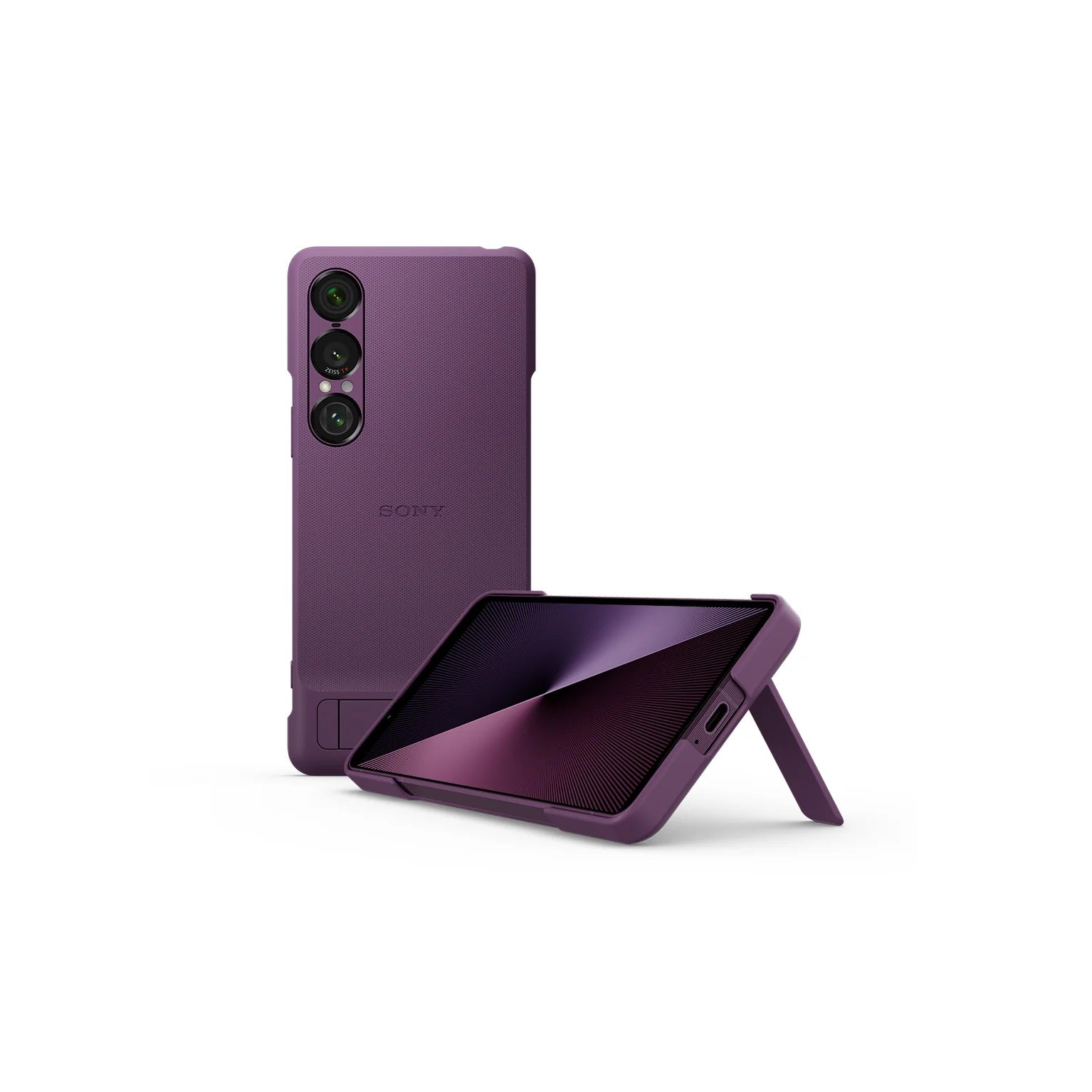 Sony Xperia 1 VII Case with Stand (XQZ-CBFS) - Orchid Purple