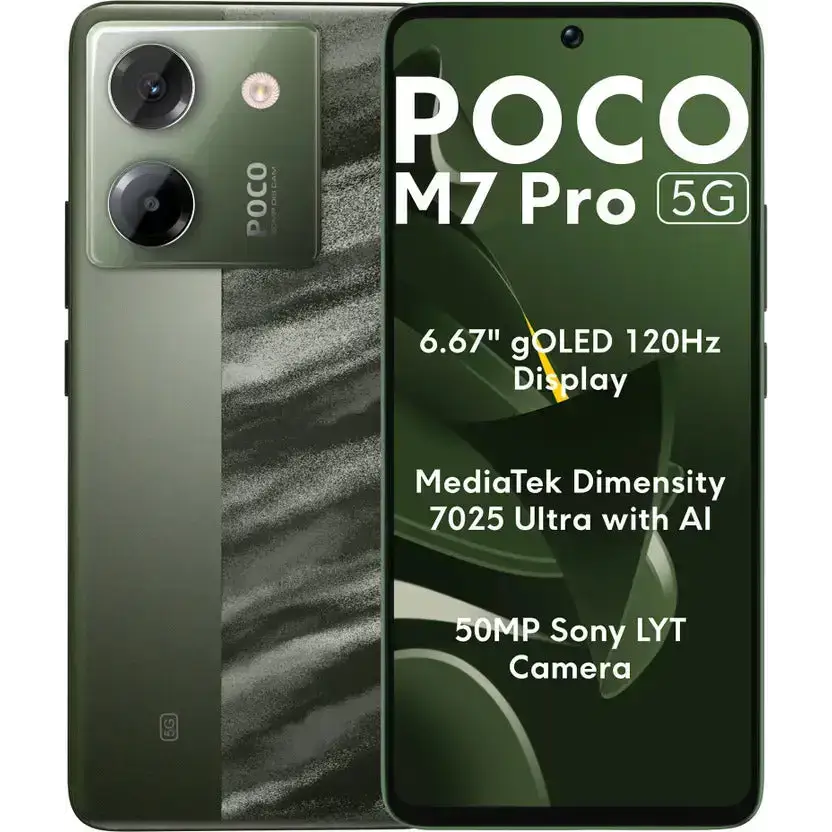 POCO M7 Pro 5G 8GB RAM 256GB ROM グリーン Buy Xiaomi POCO M7 Pro Dual SIM 8GB/256GB - Green