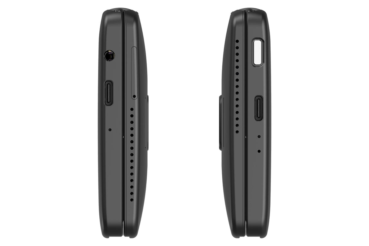Cosmo Communicator short edges showing USB Type-C ports and headphone jack