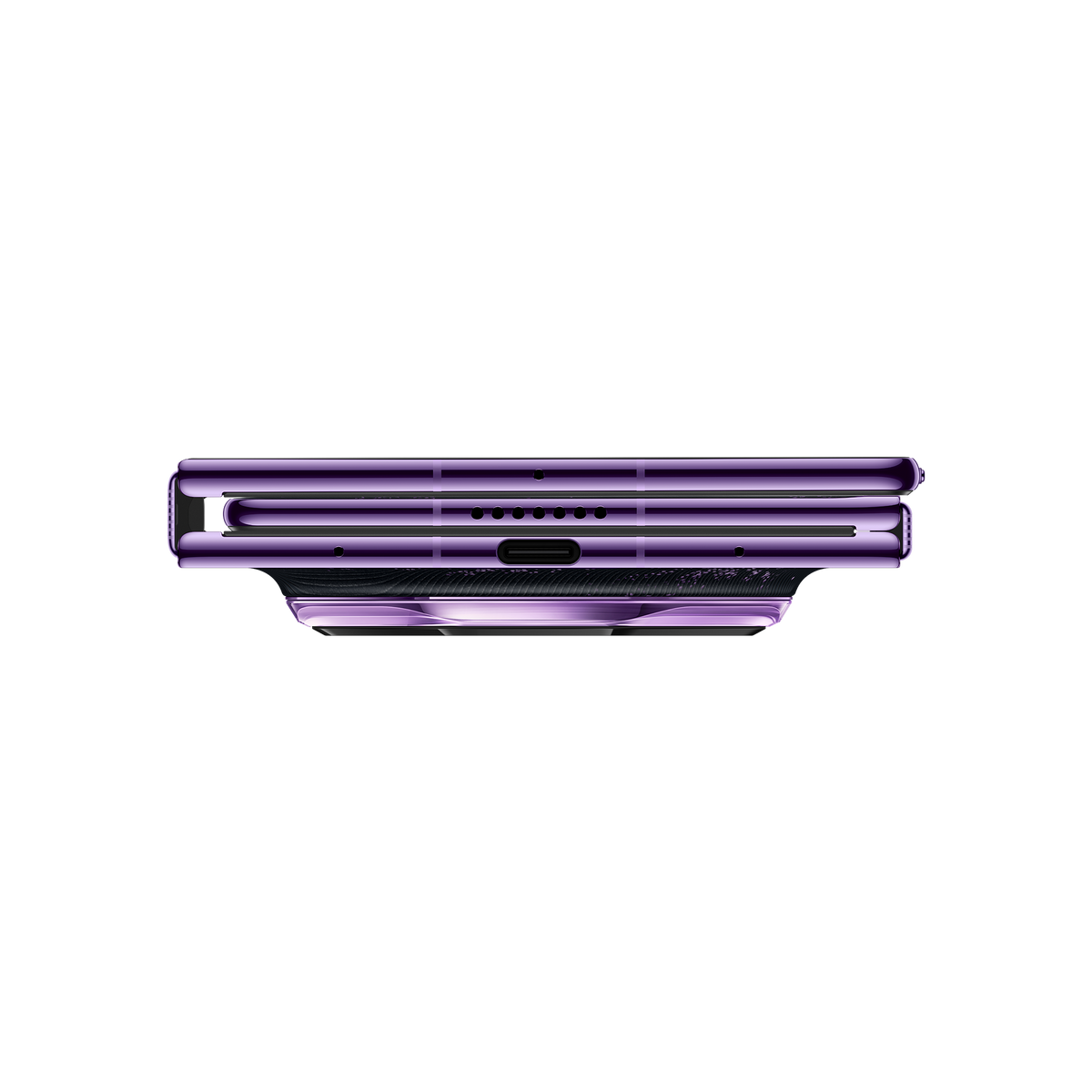 HUAWEI Mate XT 2 ULTIMATE DESIGN in Brocade Purple — folded bottom edge