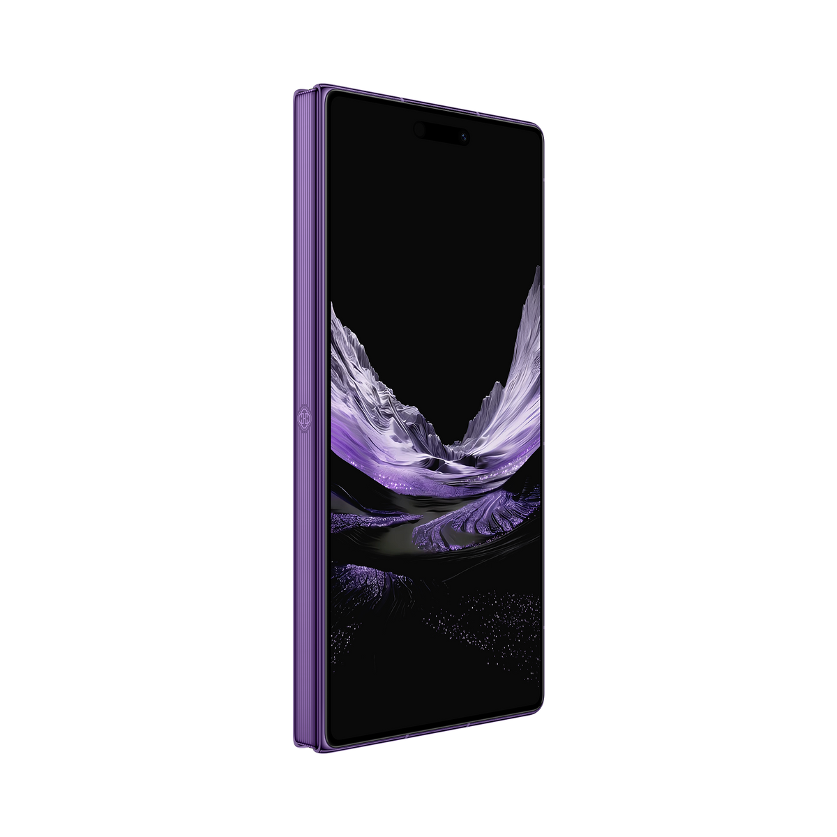 HUAWEI Mate XT 2 ULTIMATE DESIGN in Brocade Purple — folded angled front