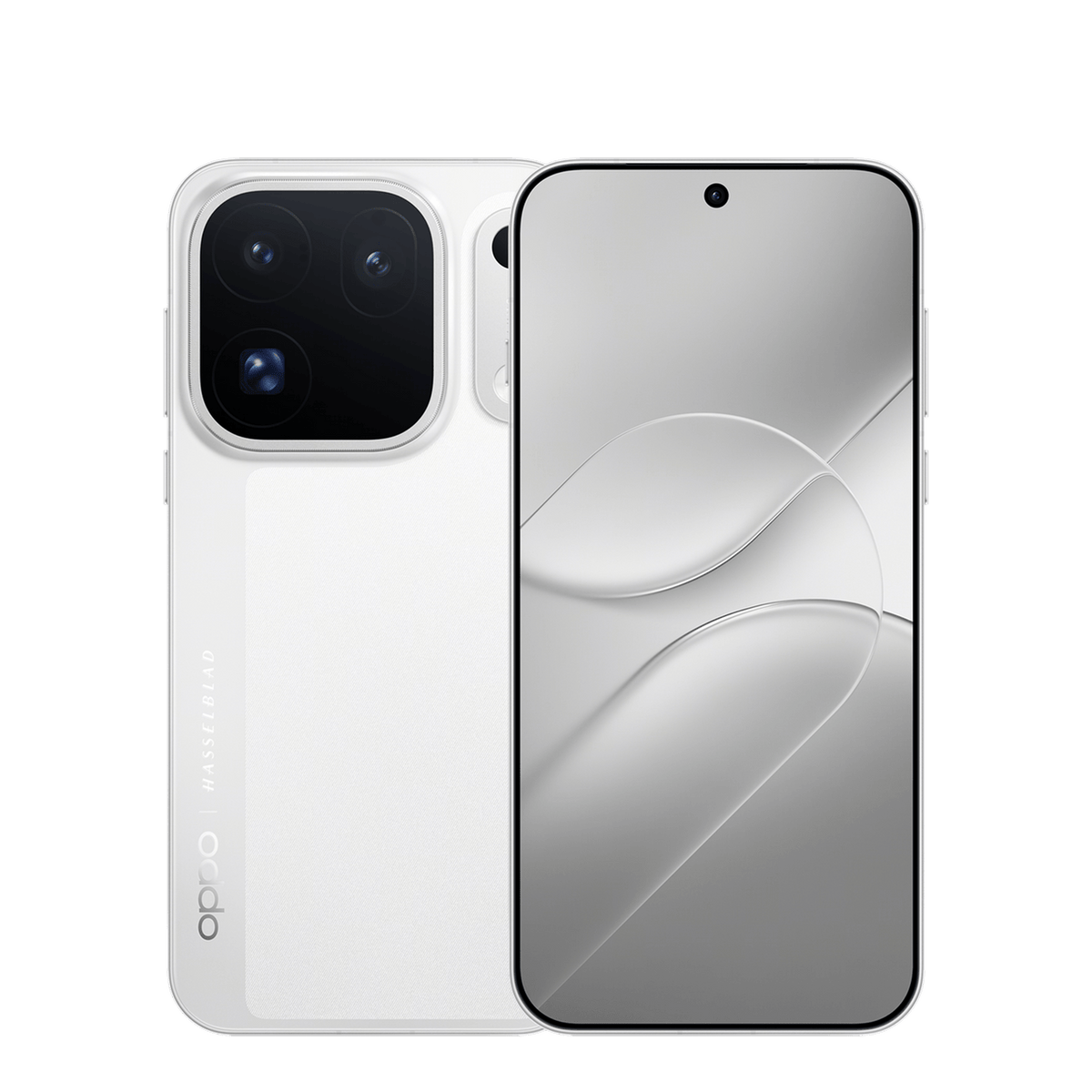 OPPO Find X10 Pro Max Moon White, front and rear view