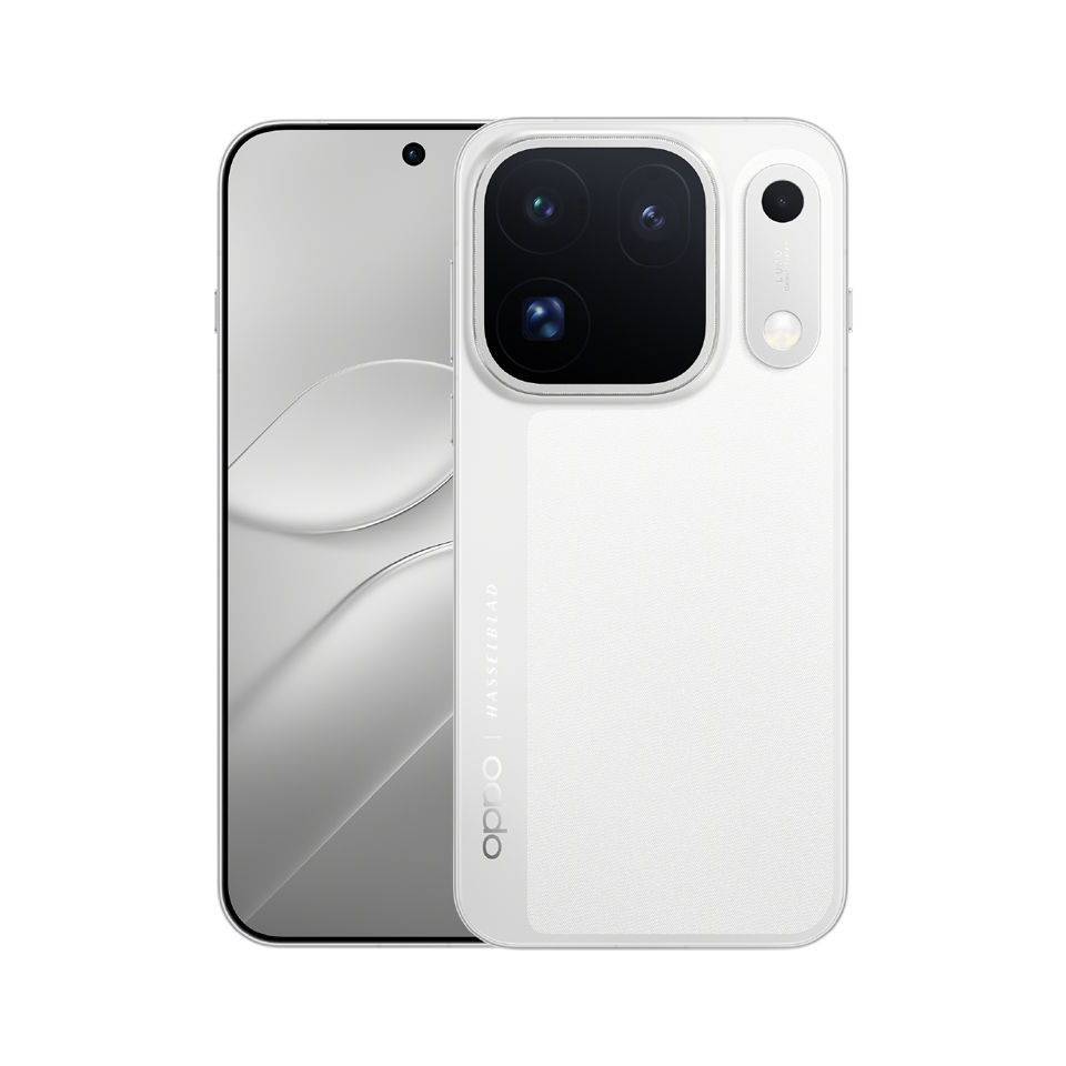 OPPO Find X10 Pro Max Luna White - front and rear view