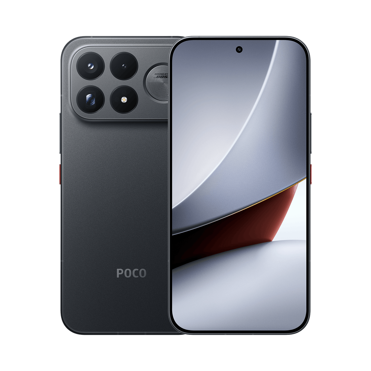 POCO F9 Ultra Black, front and rear