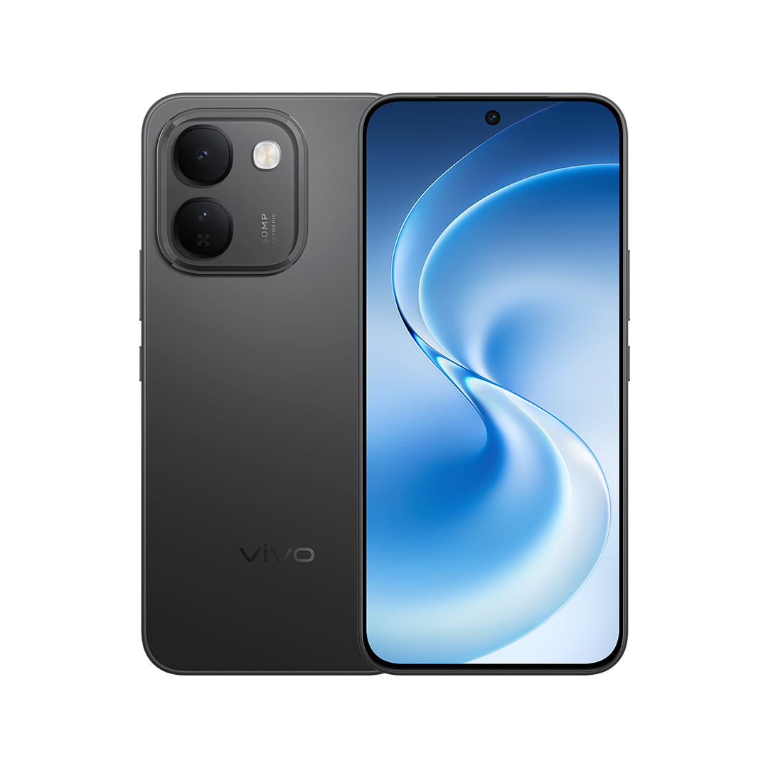 vivo V80 Lite 5G in Black, front and back