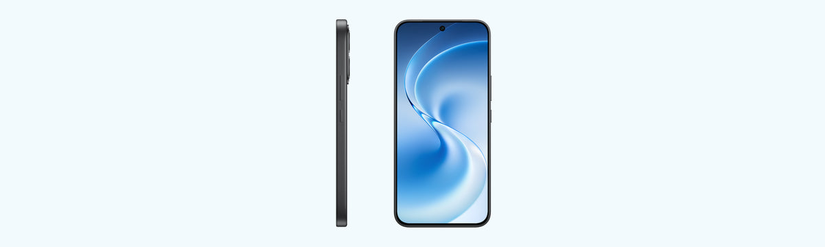 vivo V80 Lite 5G, Black, front and side view