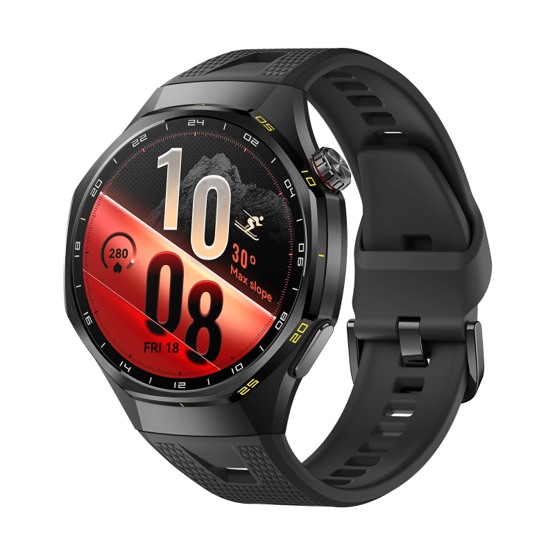 HUAWEI WATCH GT 7 Pro 46mm Black EasyCross strap, front three-quarter view