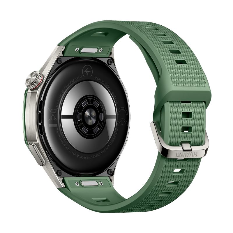 HUAWEI WATCH GT 7 Pro 46mm Green EasyCross strap, back and sensors view
