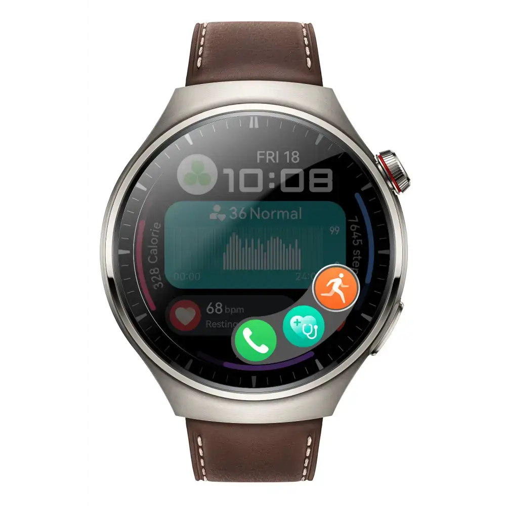 HUAWEI WATCH 4 Pro - Jupiter Brown Leather Strap image 3