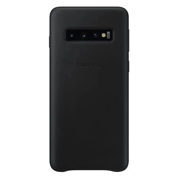 Samsung - Leather Cover Case Black for Samsung Galaxy S10 image 1