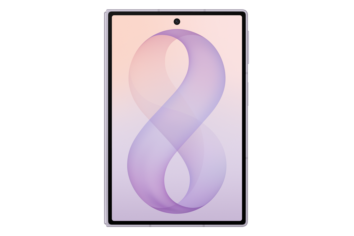 Samsung Galaxy Z Fold8 Lavender cover-screen view