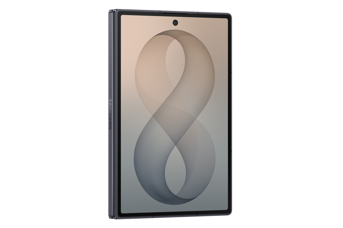 Samsung Galaxy Z Fold8 Graphite angled cover-screen view
