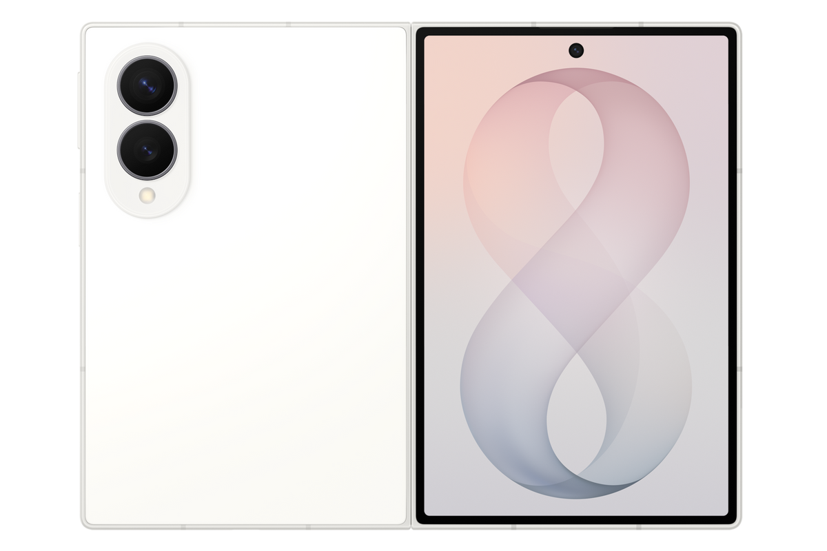 Samsung Galaxy Z Fold8 Cream front and rear view