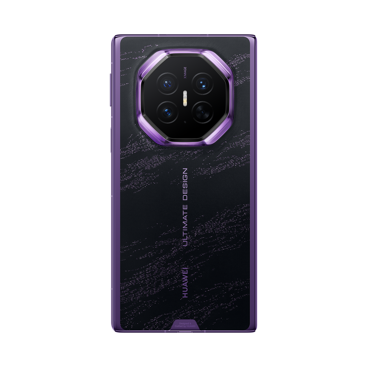HUAWEI Mate XT 2 ULTIMATE DESIGN in Brocade Purple — folded rear