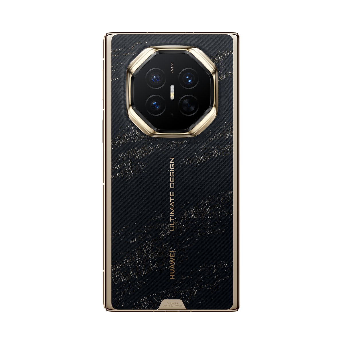HUAWEI Mate XT 2 ULTIMATE DESIGN in Deep Black — folded rear