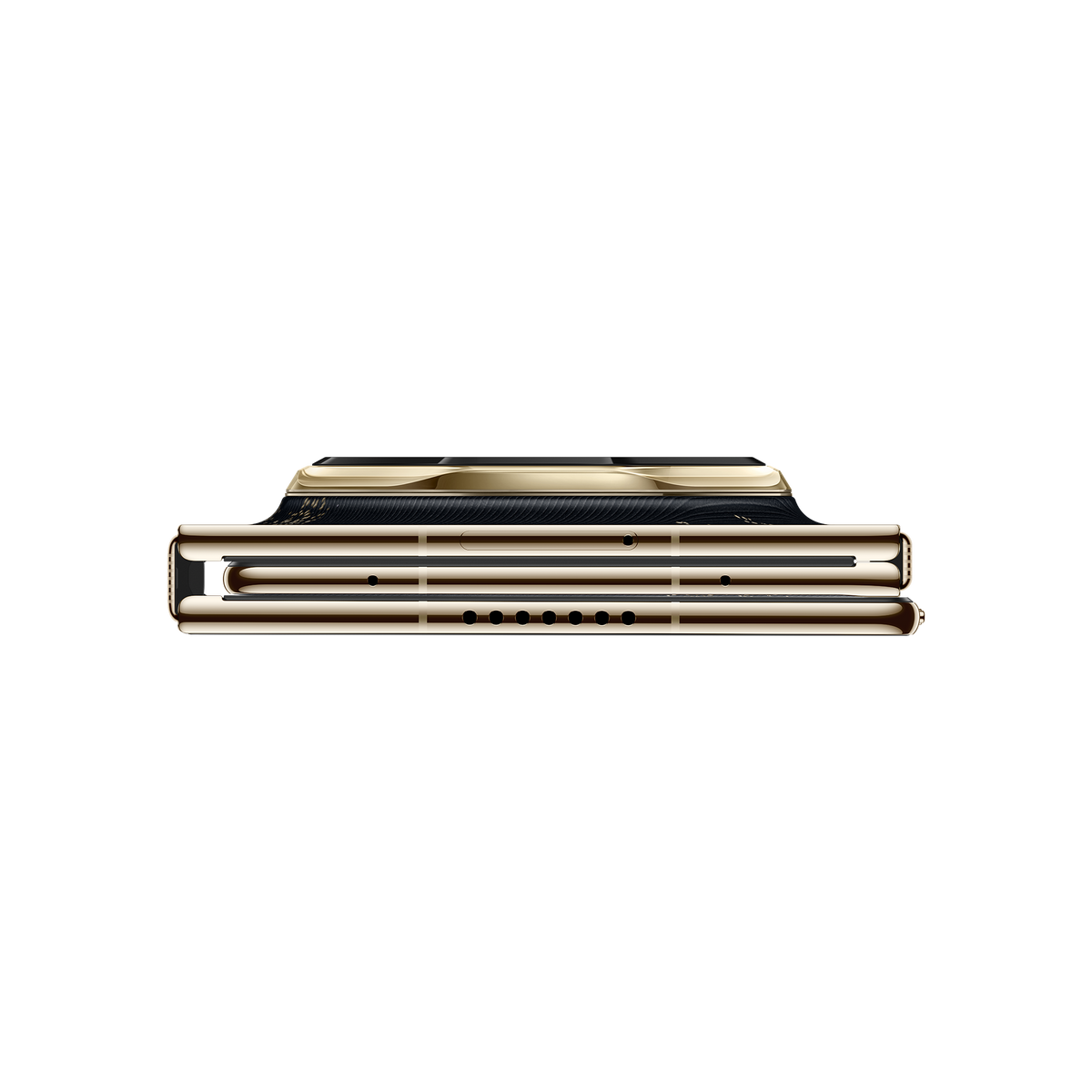 HUAWEI Mate XT 2 ULTIMATE DESIGN in Deep Black — folded top edge