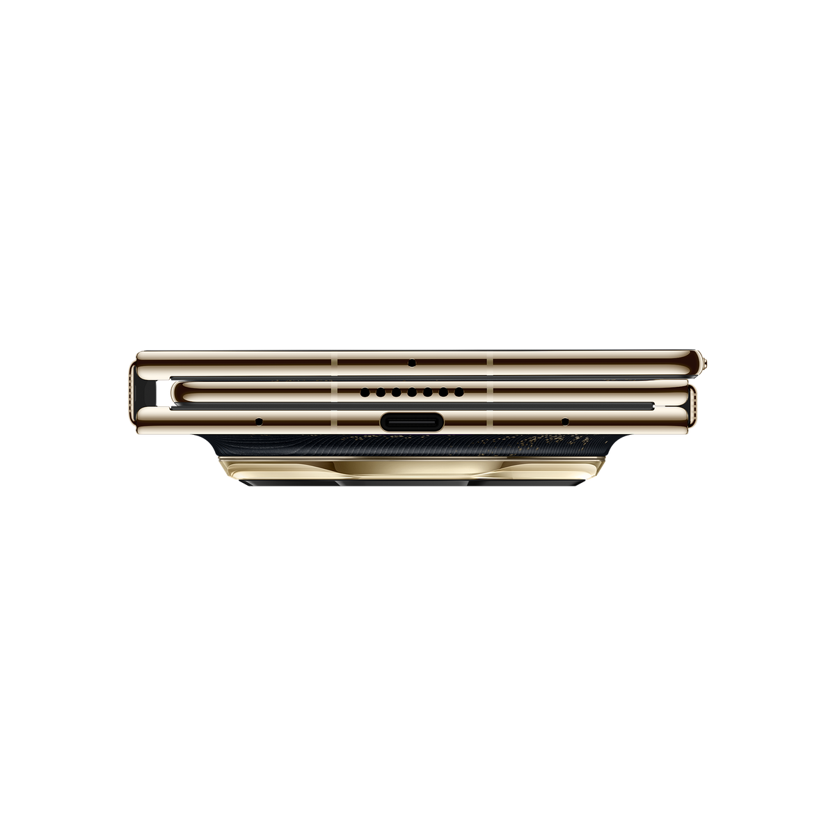 HUAWEI Mate XT 2 ULTIMATE DESIGN in Deep Black — folded bottom edge