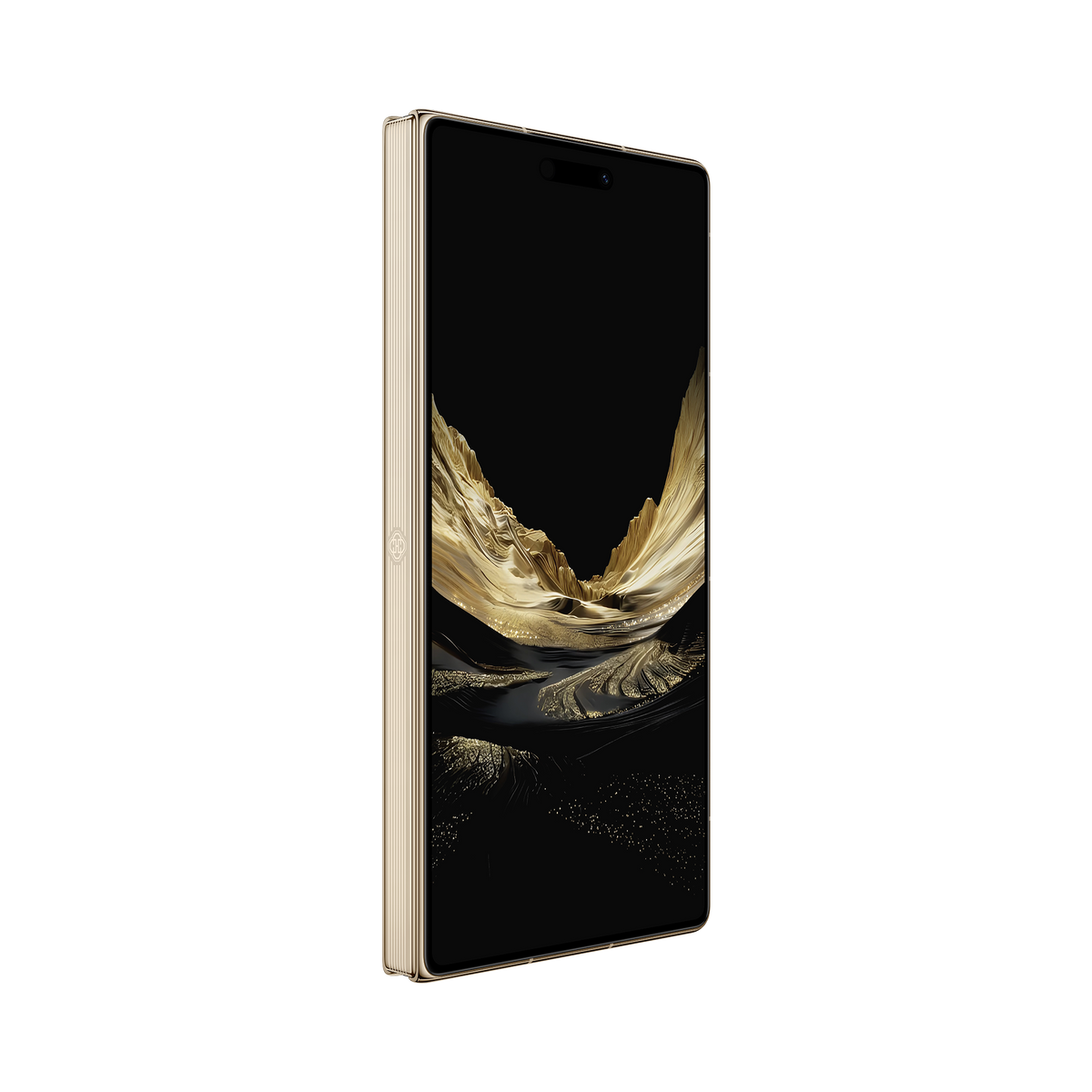 HUAWEI Mate XT 2 ULTIMATE DESIGN in Deep Black — folded angled front