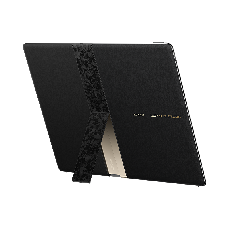 HUAWEI MateBook Fold Kirin X90 Plus Phantom Black, rear view with stand extended
