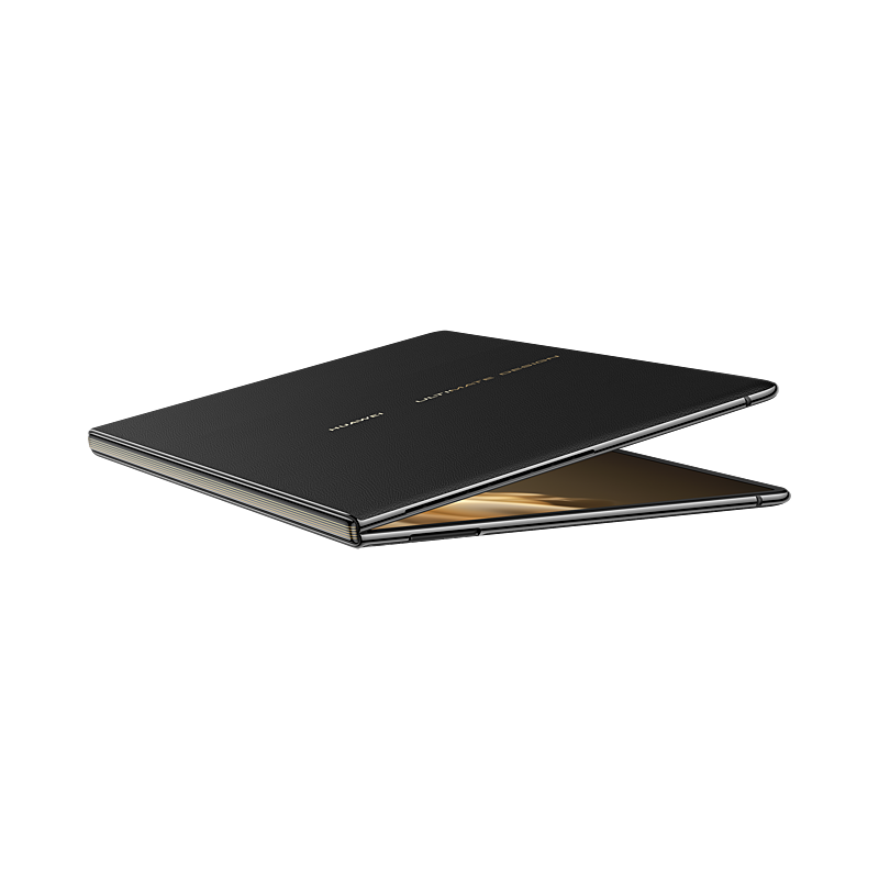 HUAWEI MateBook Fold Kirin X90 Plus Phantom Black, partly closed side view