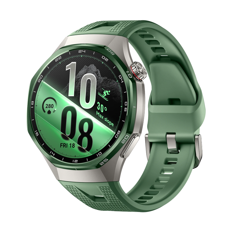 HUAWEI WATCH GT 7 Pro 46mm Green EasyCross strap, front three-quarter view
