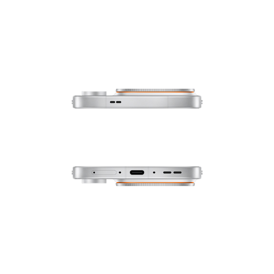 OPPO Find X10 Pro Max Luna White - top and bottom views