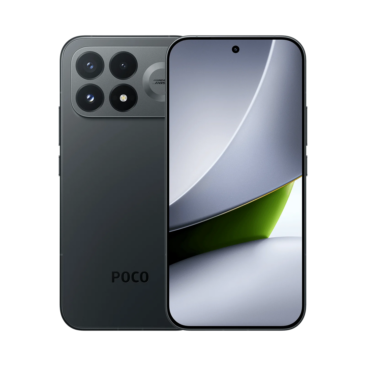 POCO F9 Pro Black, front and rear