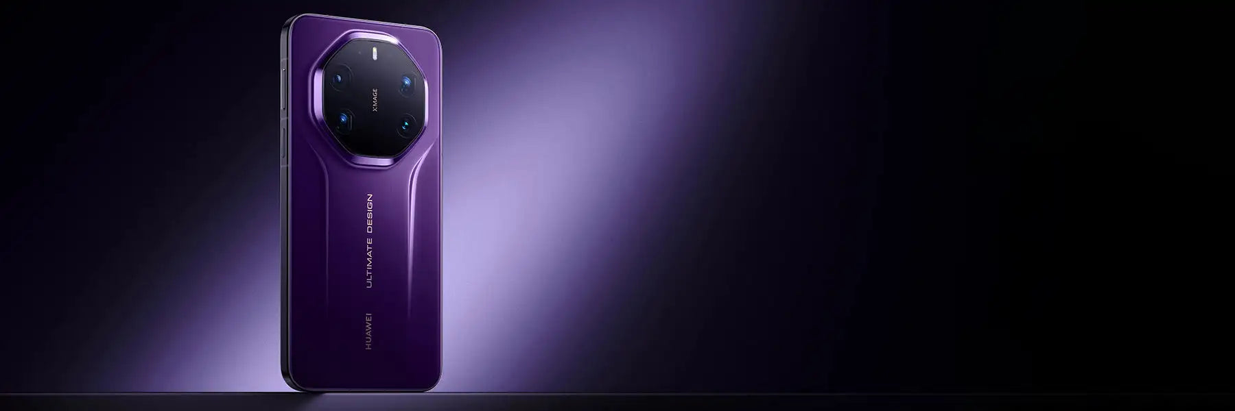 Purple smartphone with a circular camera lens design and glossy finish.
