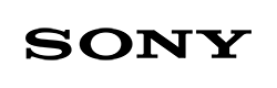 Sony logo in bold black text.