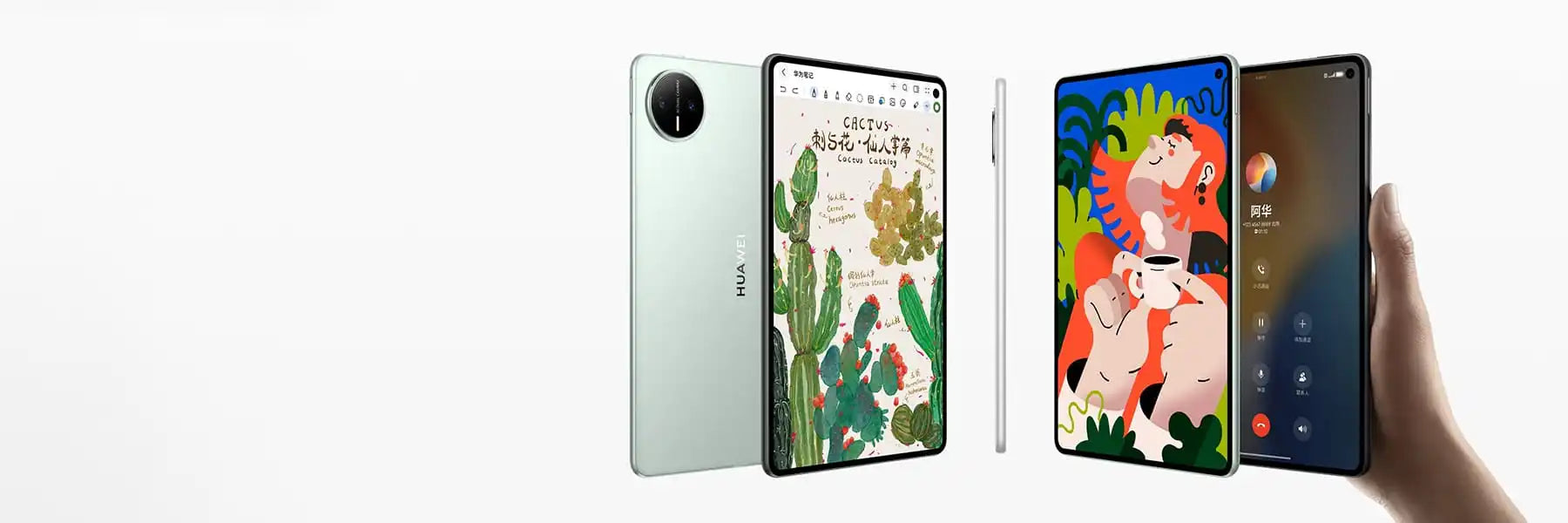 Three modern smartphones, two of which are foldable, displayed with their screens showing various applications.