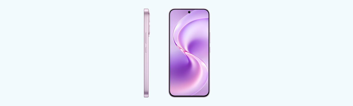vivo V80 Lite 5G, Pink, front and side view