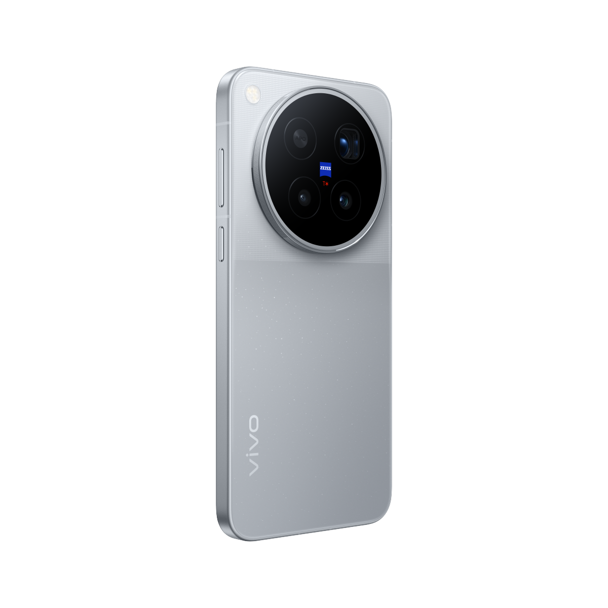 vivo X500 Pro Max in Gray, rear angled view 1