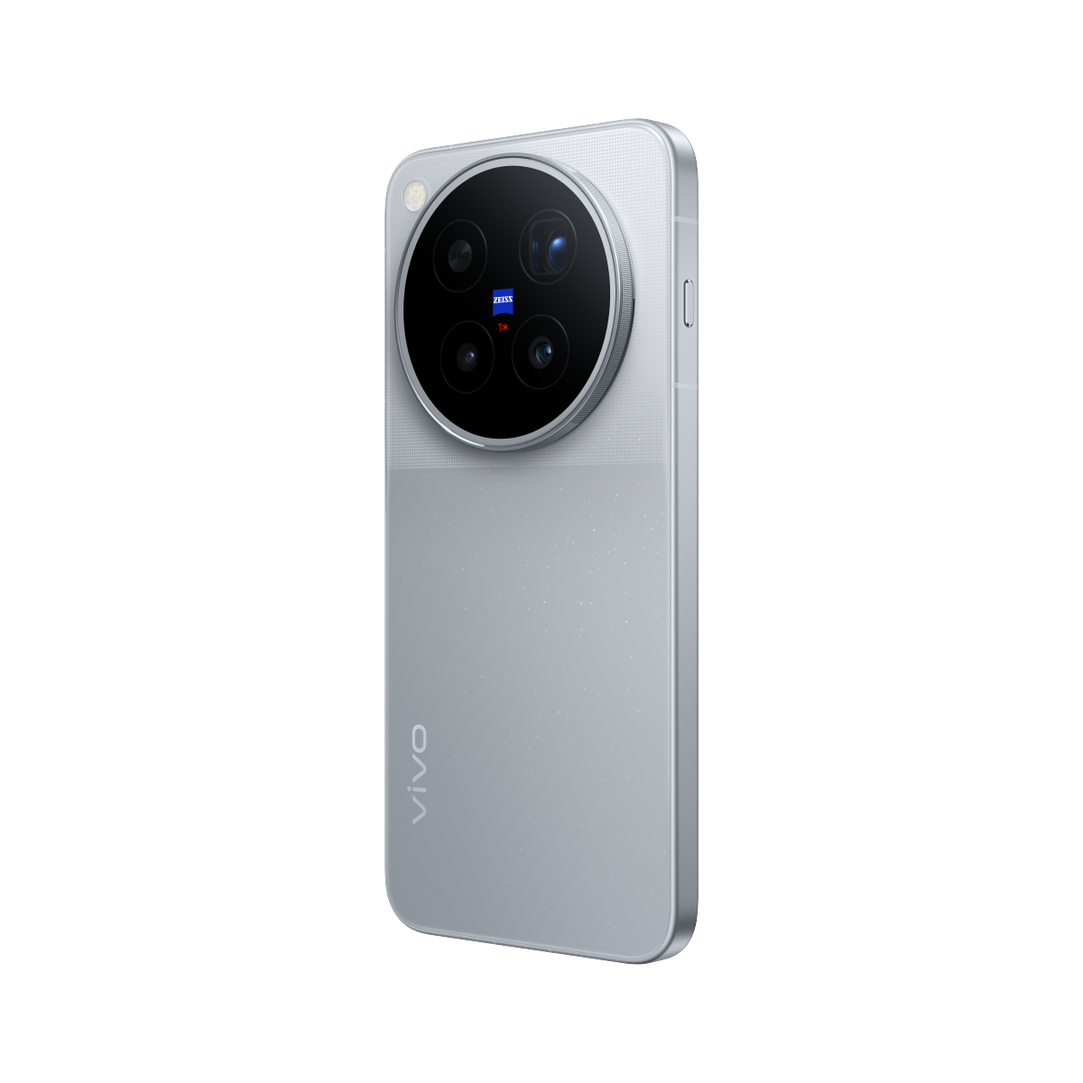 vivo X500 Pro Max in Gray, rear angled view 2