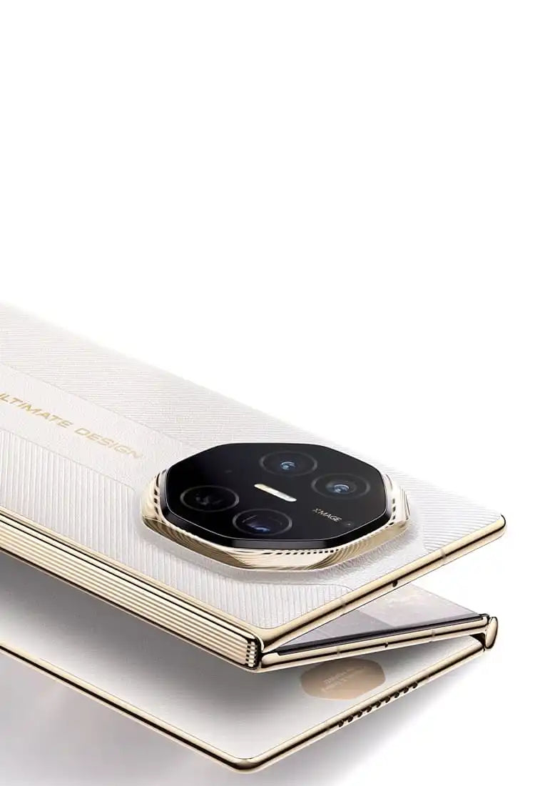 A white smartphone with a prominent circular camera module.