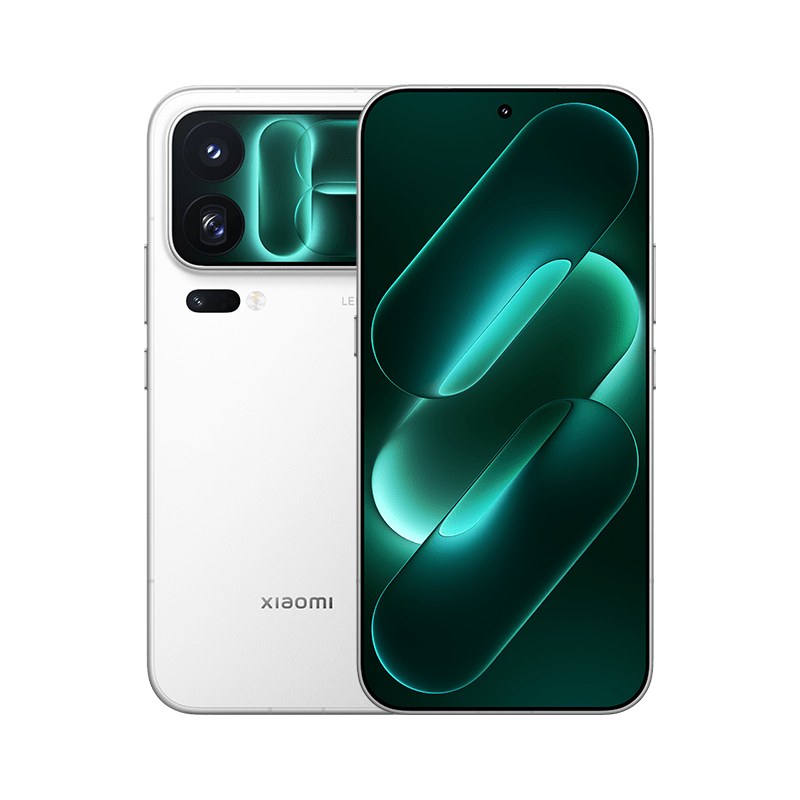 Xiaomi 18 Pro Max White, front and rear view